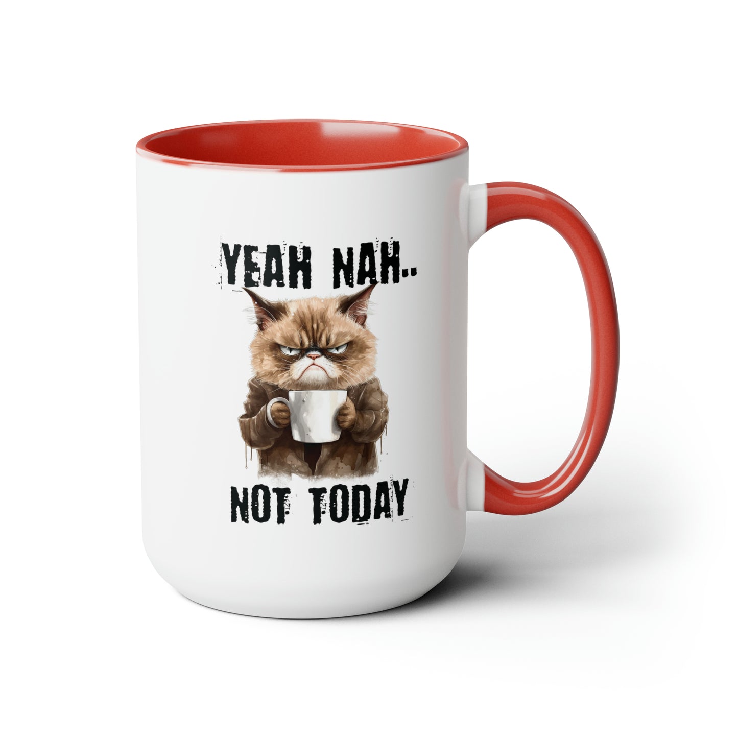 Not Today Two-Tone Coffee Mugs, 15oz