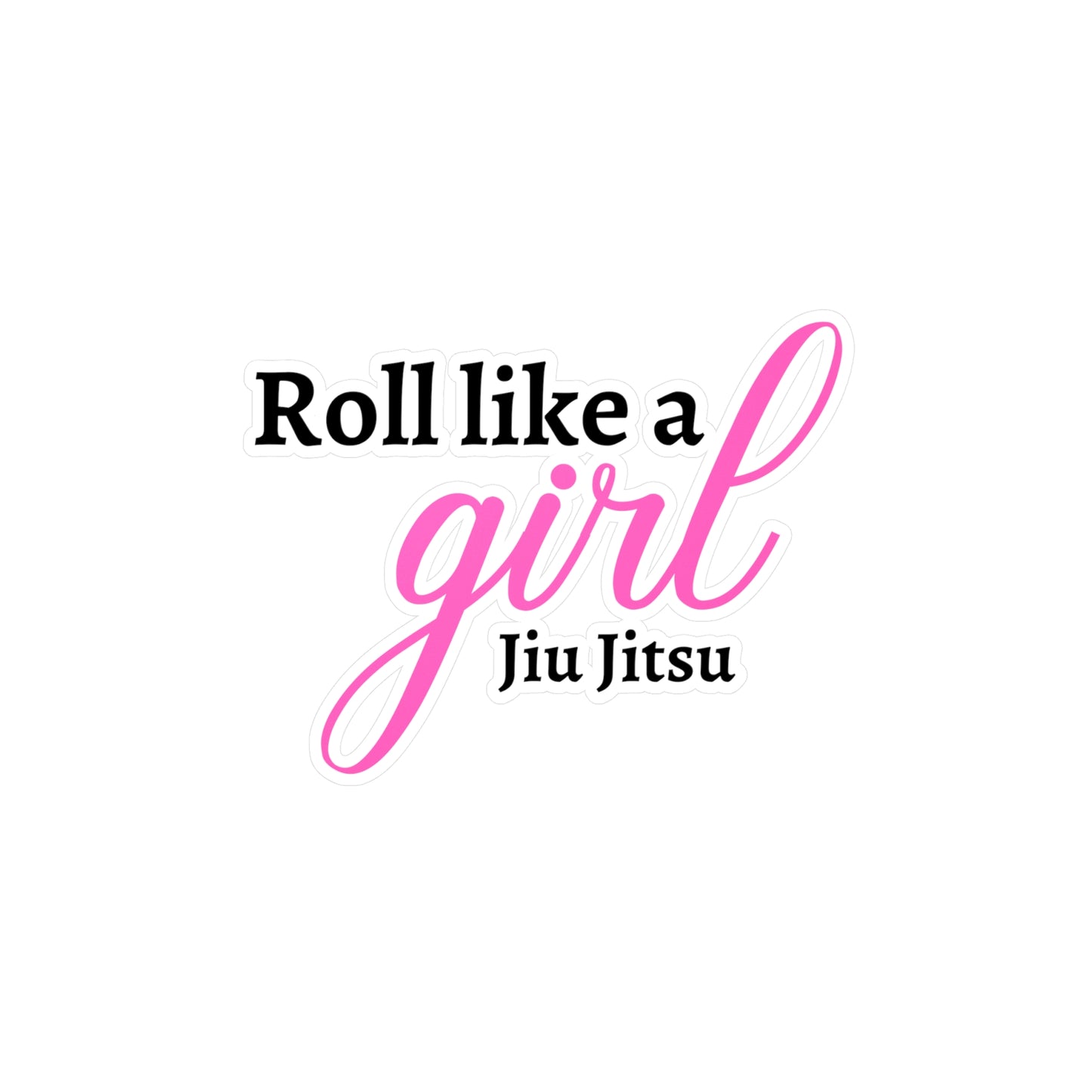 Roll Like A Girl Kiss-Cut Vinyl Decals