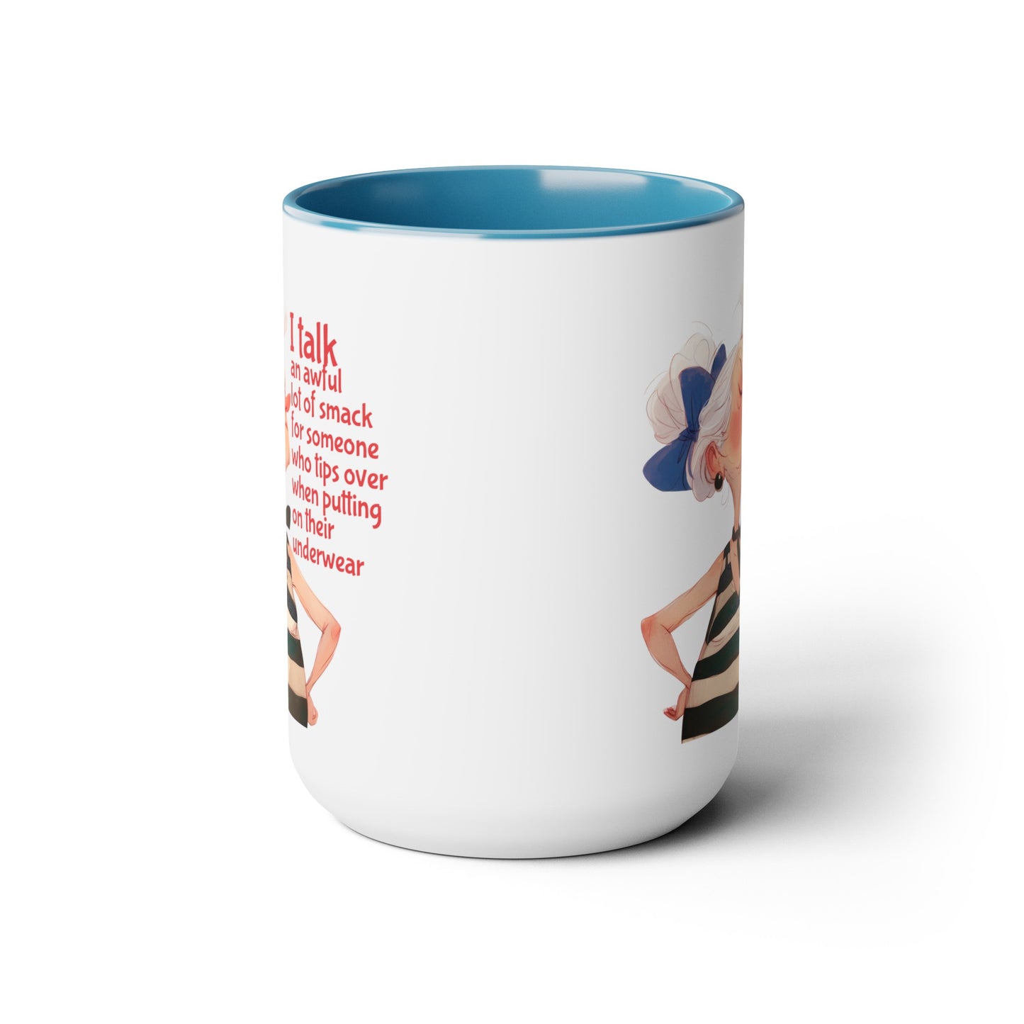 I talk smack Two-Tone Coffee Mugs, 15oz