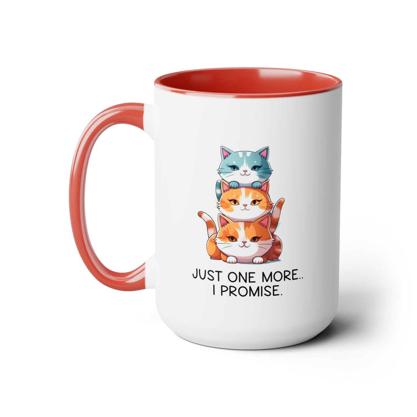 One more Cat Two-Tone Coffee Mugs, 15oz