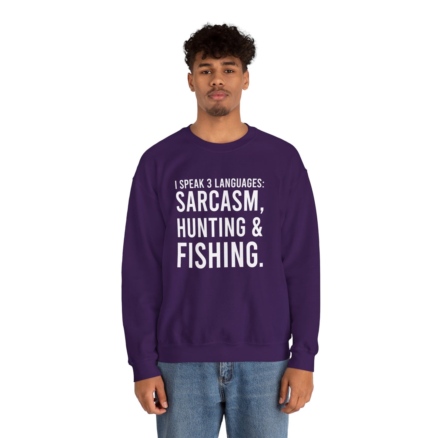 3 languages Unisex Heavy Blend™ Crewneck Sweatshirt