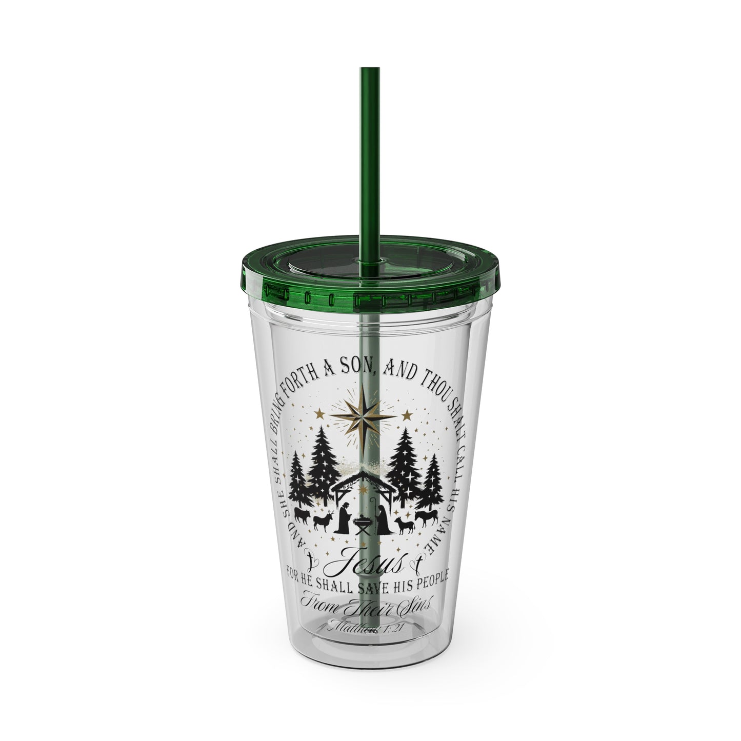 Matthew Sunsplash Tumbler with Straw, 16oz