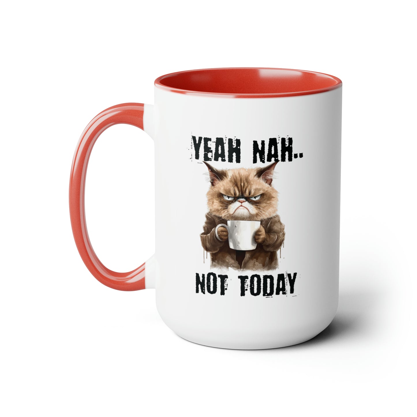 Not Today Two-Tone Coffee Mugs, 15oz