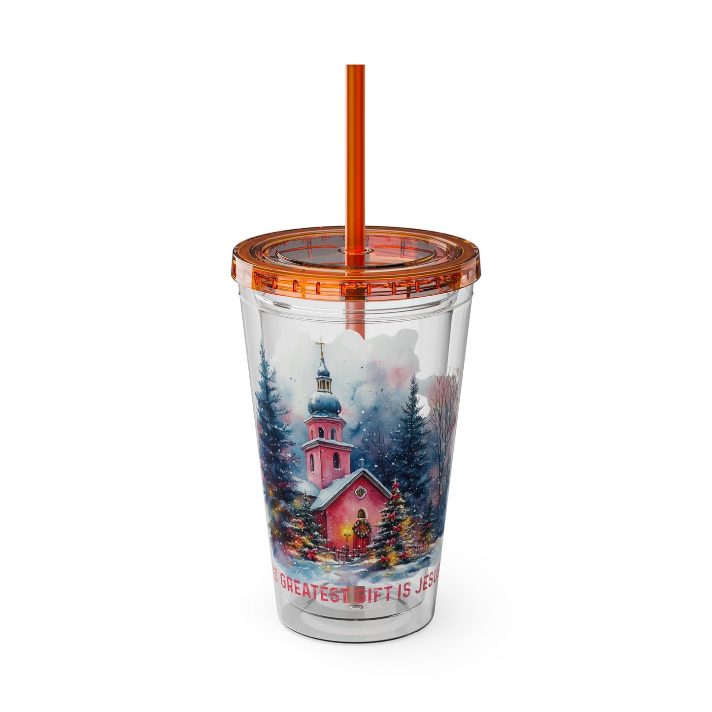 The Greatest Gift Sunsplash Tumbler with Straw, 16oz