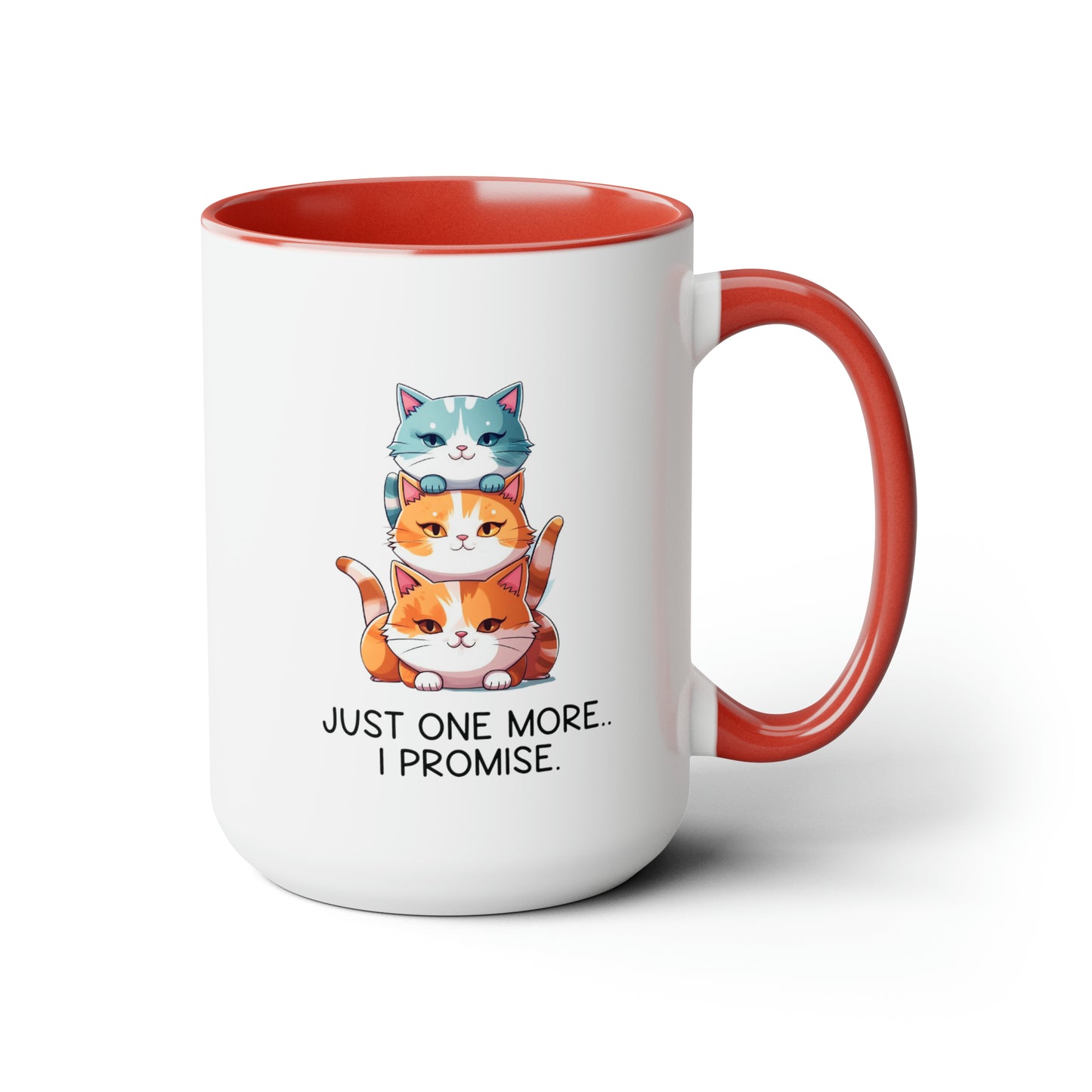 One more Cat Two-Tone Coffee Mugs, 15oz