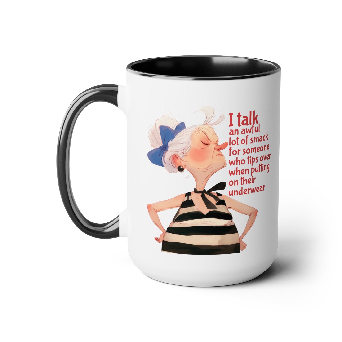 I talk smack Two-Tone Coffee Mugs, 15oz
