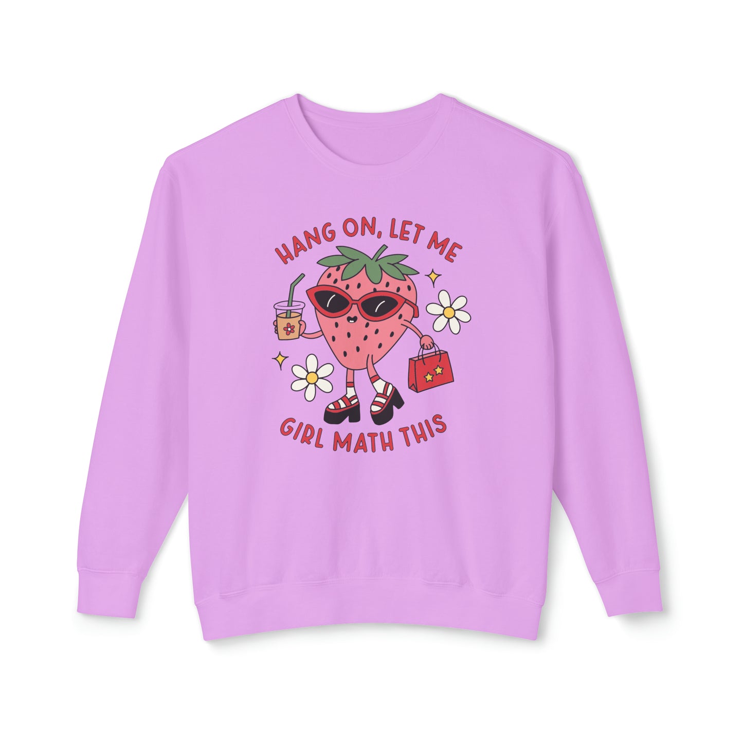 Girl Math Unisex Lightweight Crewneck Sweatshirt