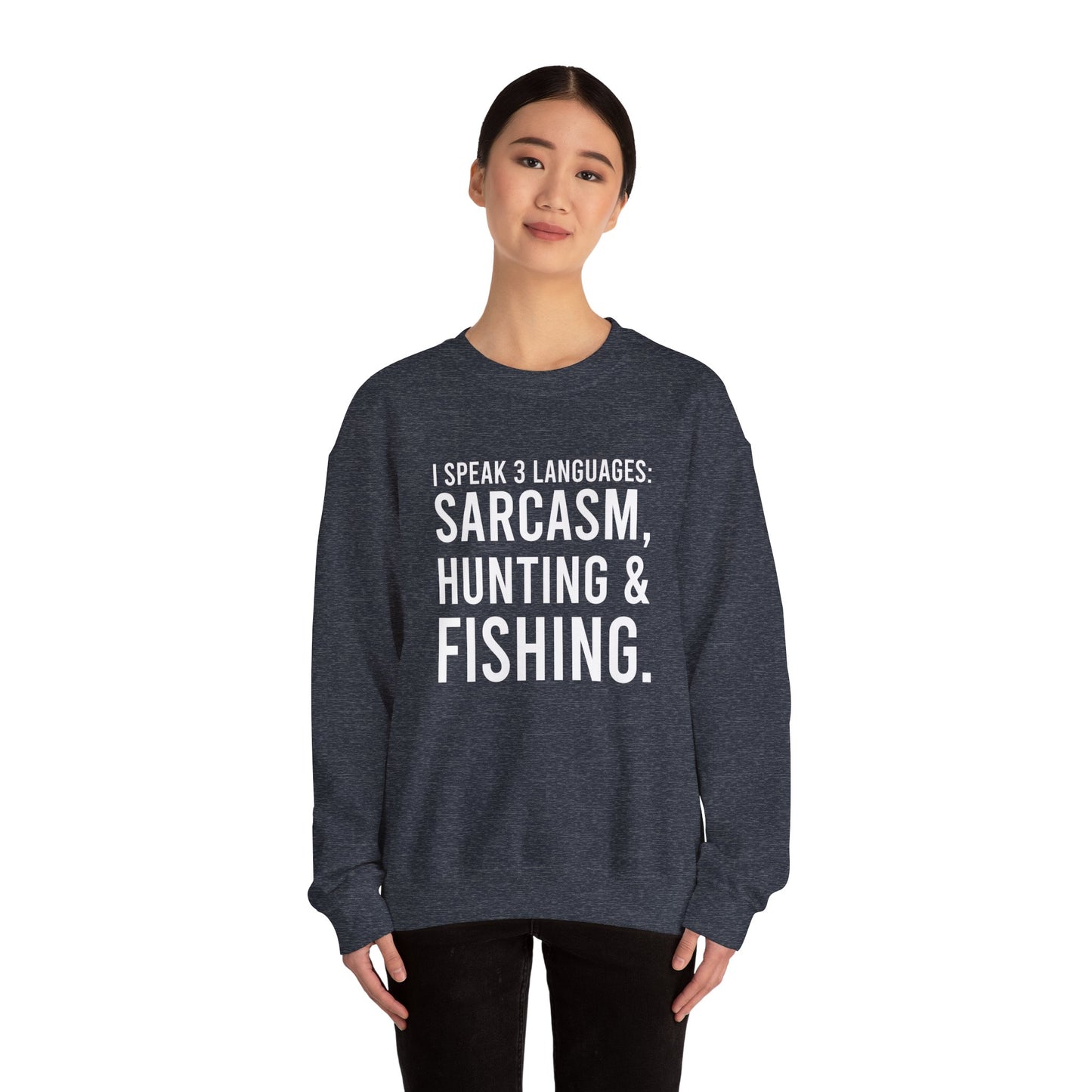 3 languages Unisex Heavy Blend™ Crewneck Sweatshirt