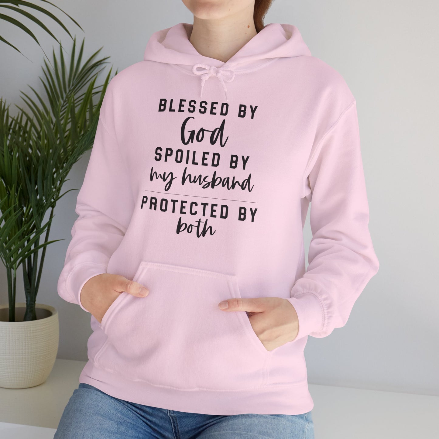 Protected by Both Unisex Heavy Blend™ Hooded Sweatshirt