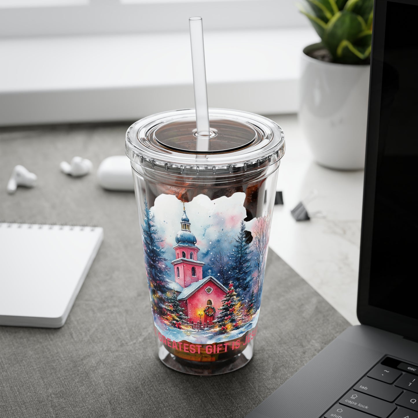 The Greatest Gift Sunsplash Tumbler with Straw, 16oz