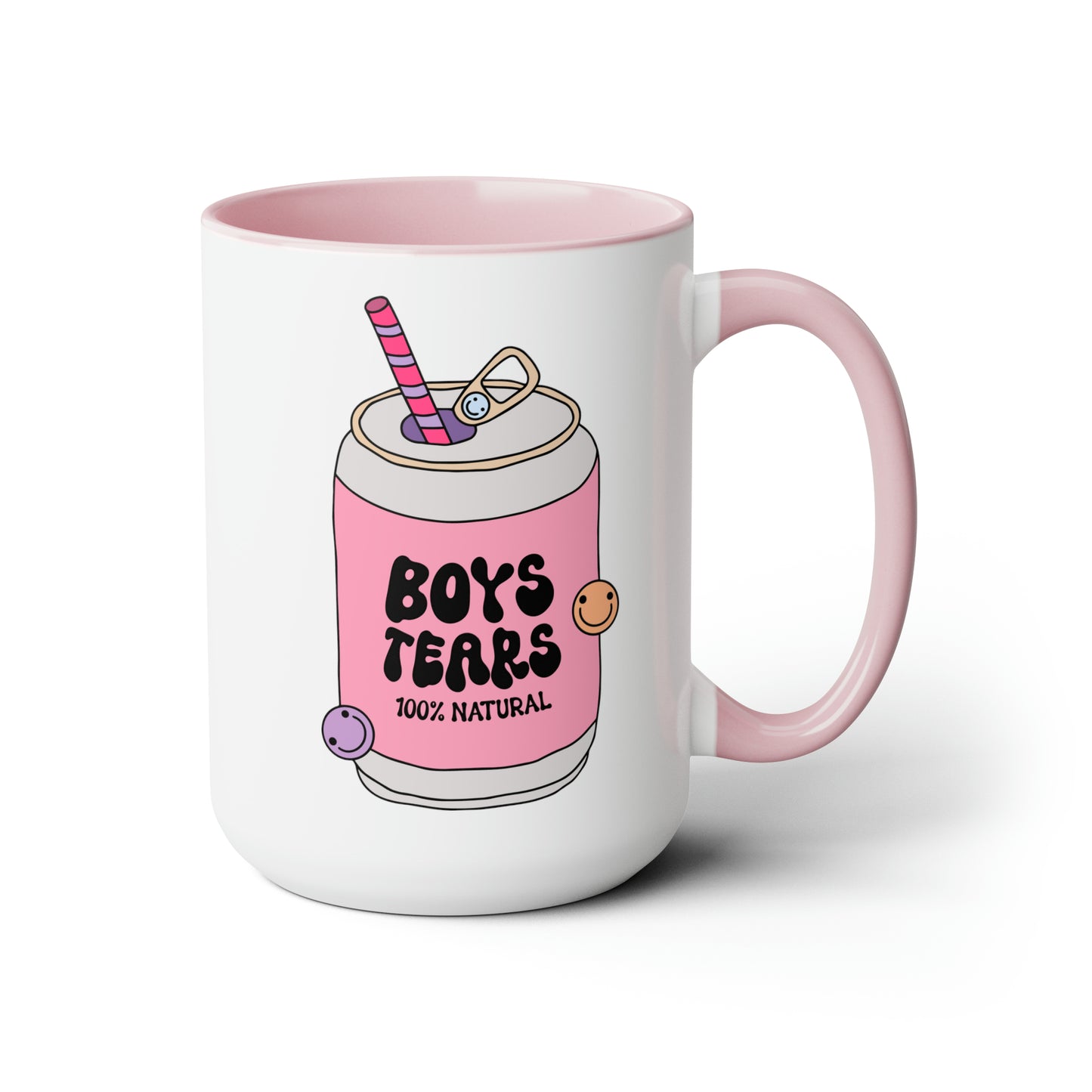 Boys Tears Two-Tone Coffee Mugs, 15oz