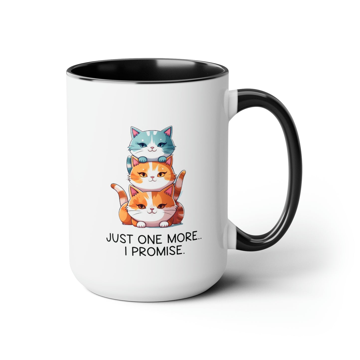 One more Cat Two-Tone Coffee Mugs, 15oz