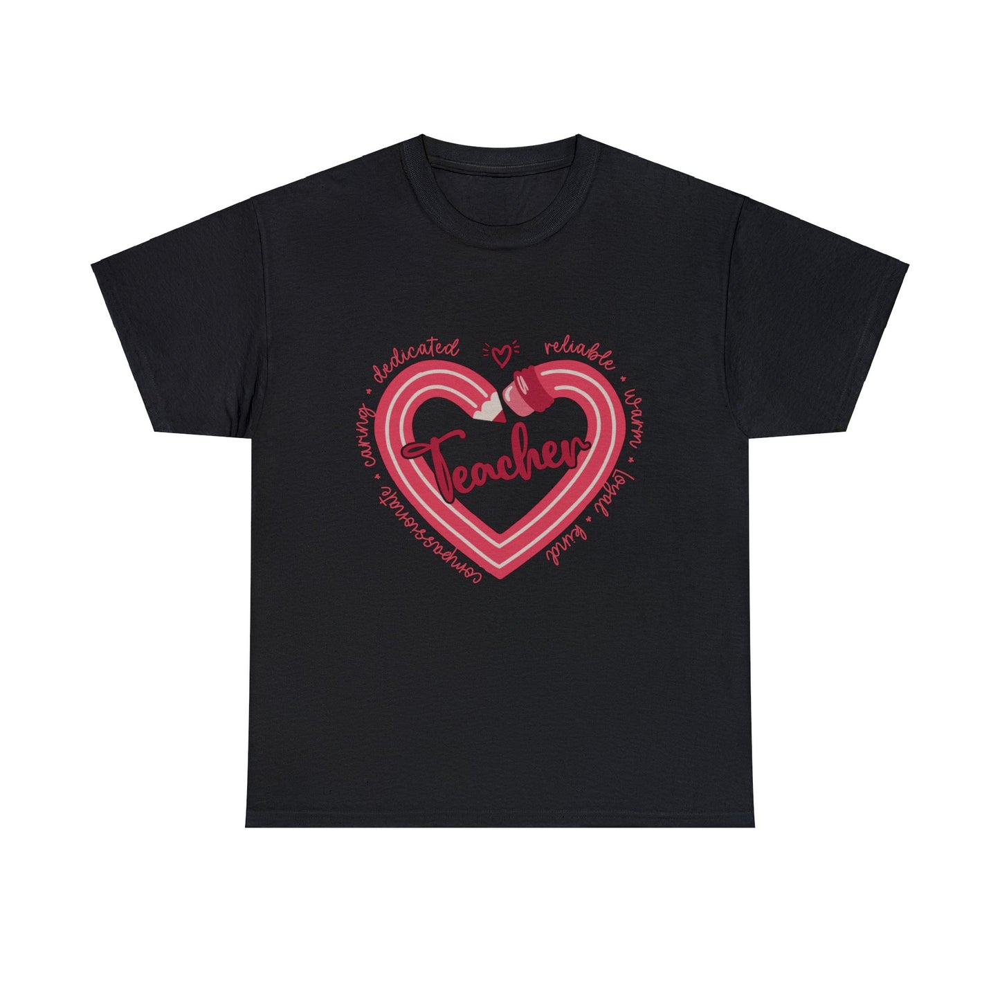 Teacher Heart Unisex Heavy Cotton Tee