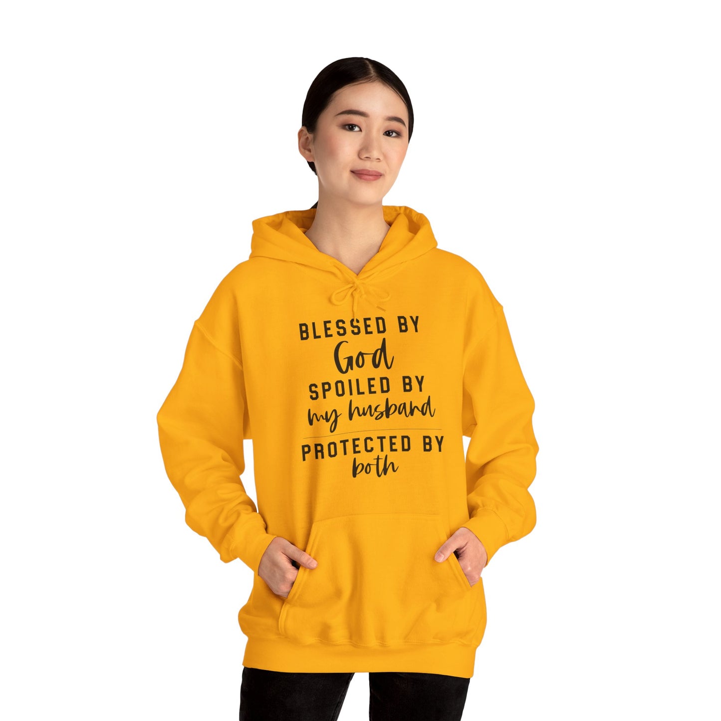 Protected by Both Unisex Heavy Blend™ Hooded Sweatshirt