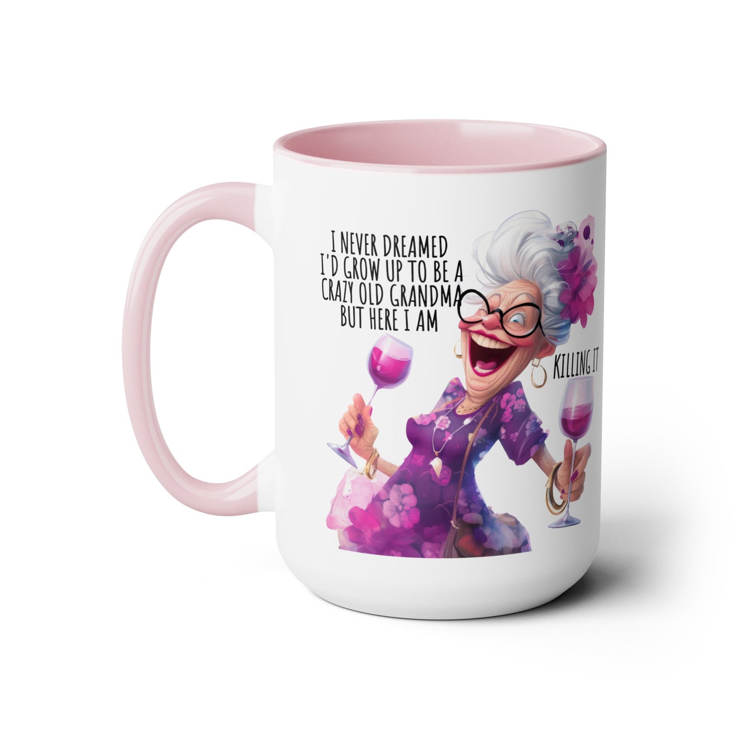 Grandma Two-Tone Coffee Mugs, 15oz