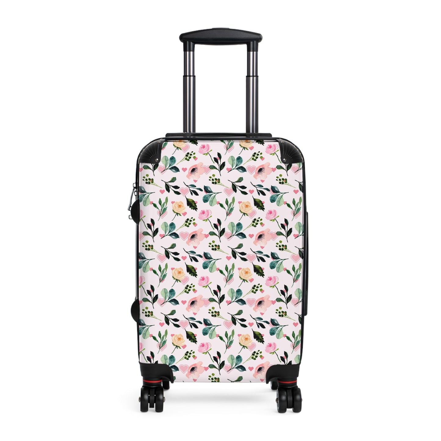 Heart Floral Design Suitcase - Stylish Travel Luggage for Adventurers