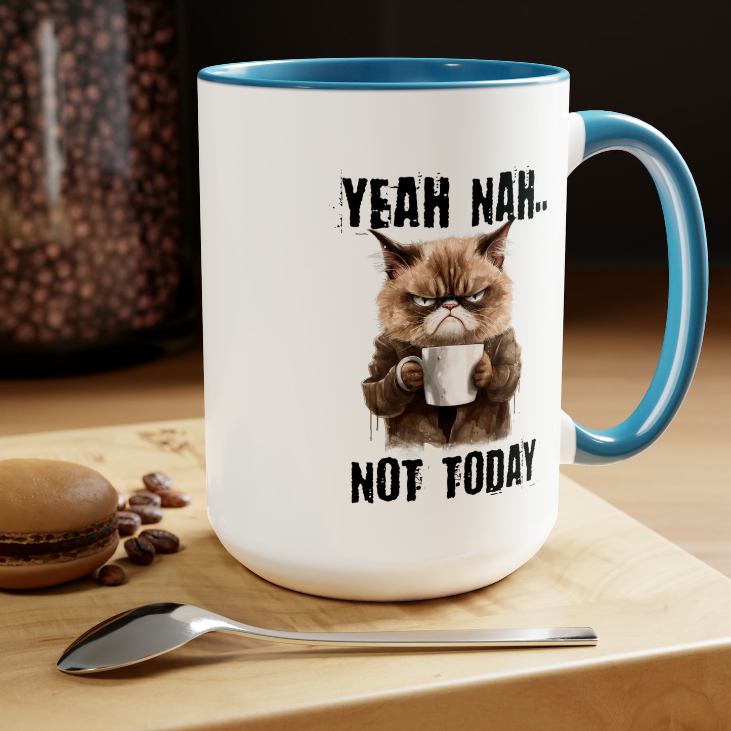 Not Today Two-Tone Coffee Mugs, 15oz