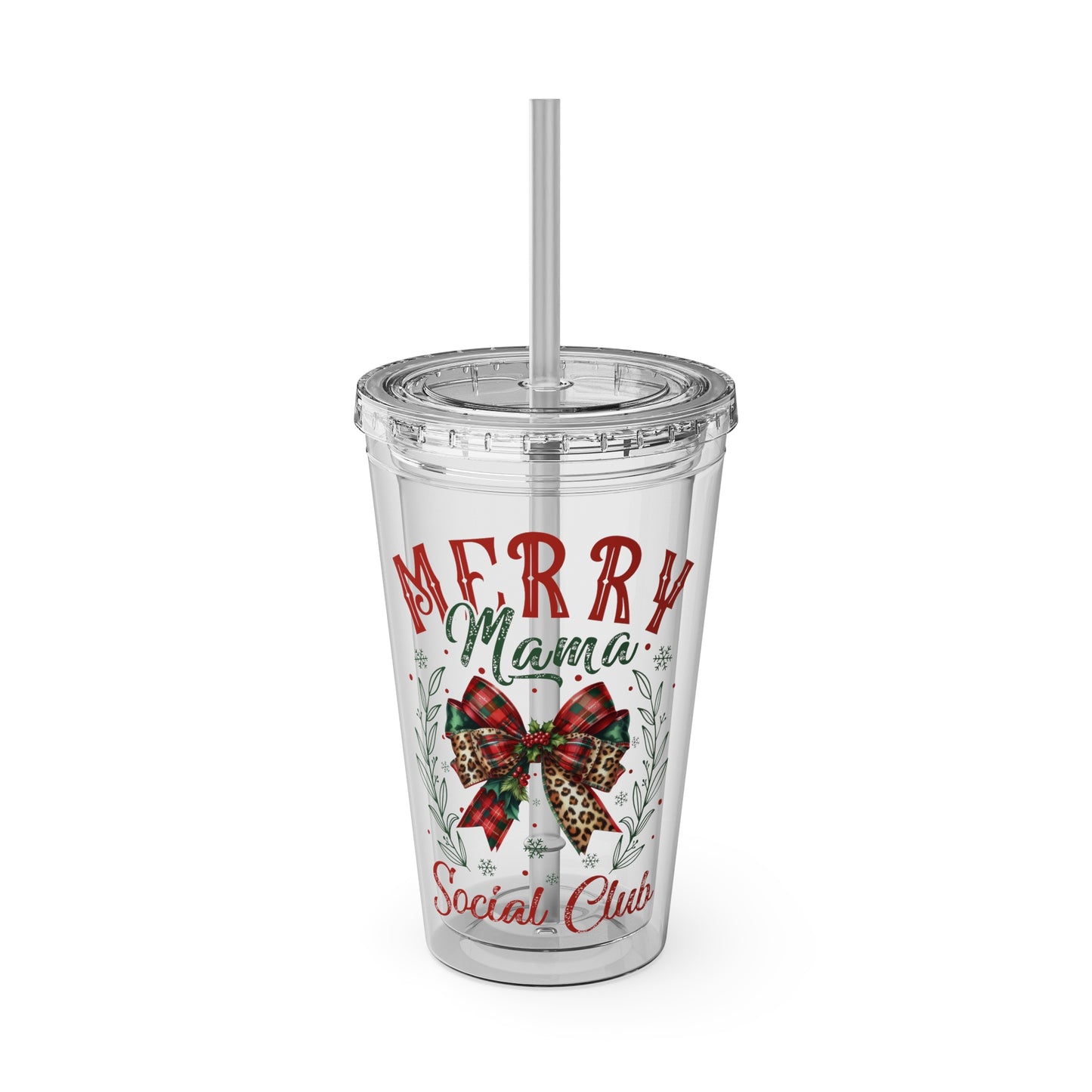 Merry Mama Sunsplash Tumbler with Straw, 16oz