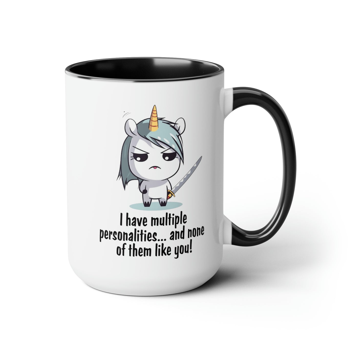 Multiple Personalities Two-Tone Coffee Mugs, 15oz