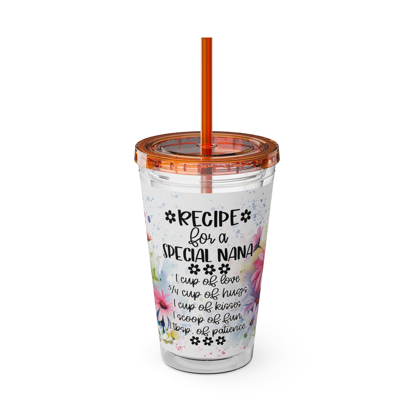 Nana Sunsplash Tumbler with Straw, 16oz
