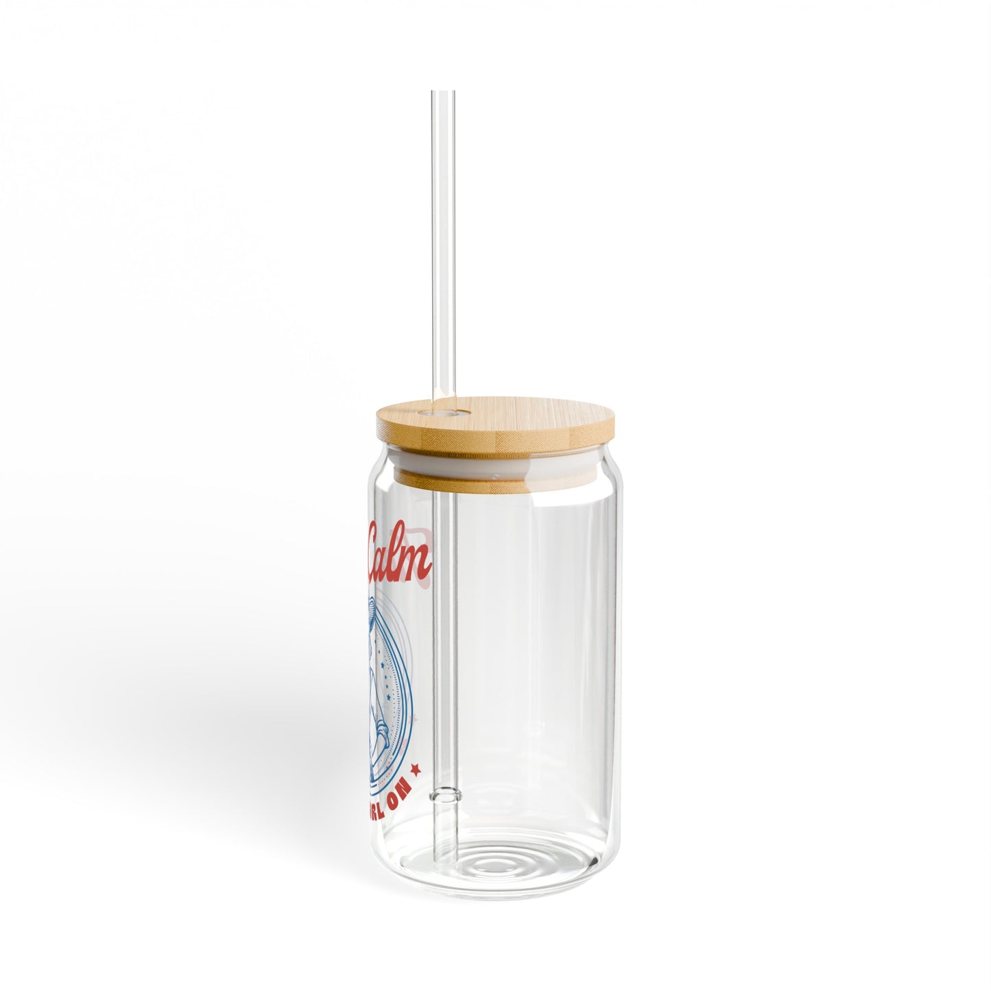 Keep Calm & Cowgirl On Sipper Glass, 16oz