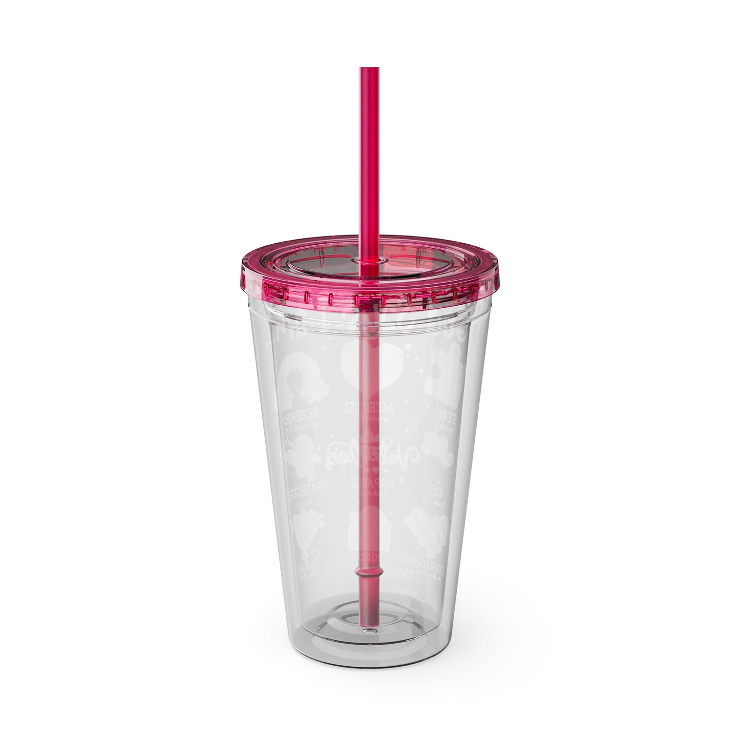 God Says I Am Sunsplash Tumbler with Straw, 16oz