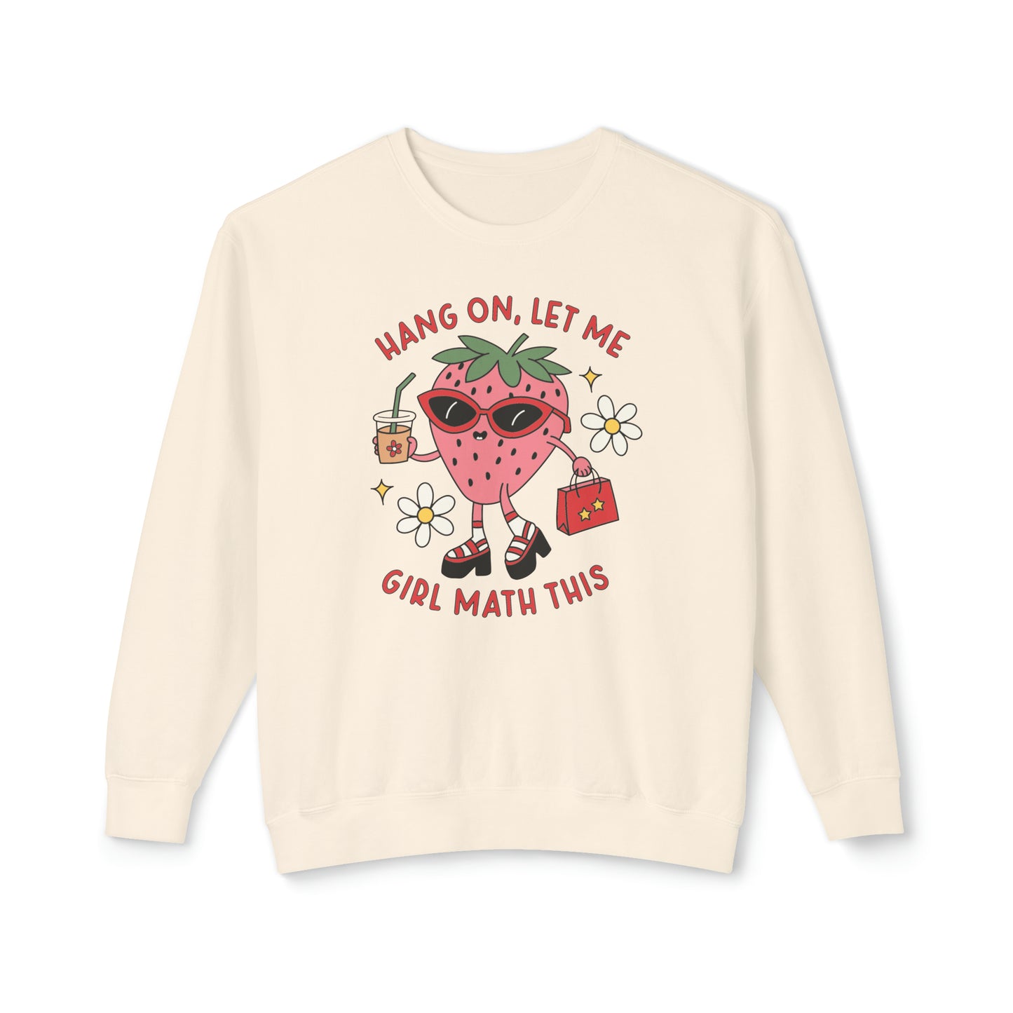 Girl Math Unisex Lightweight Crewneck Sweatshirt