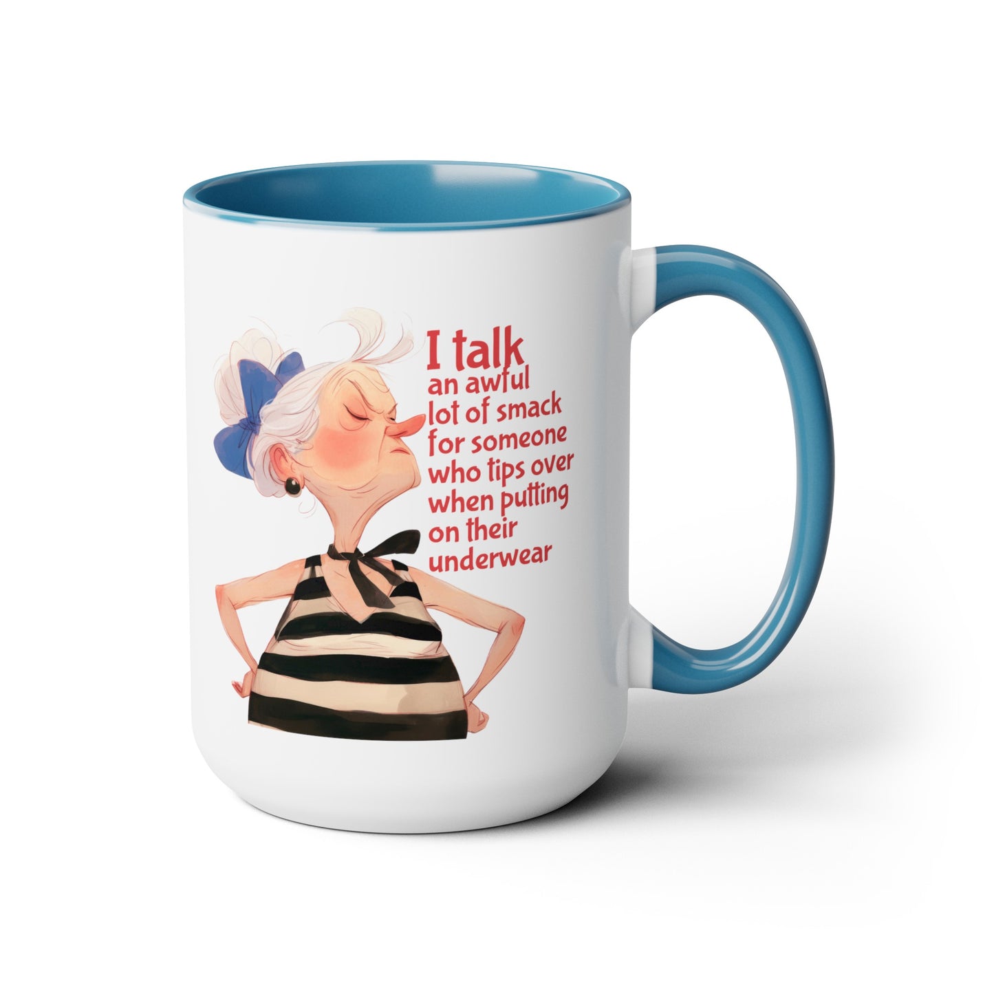 I talk smack Two-Tone Coffee Mugs, 15oz