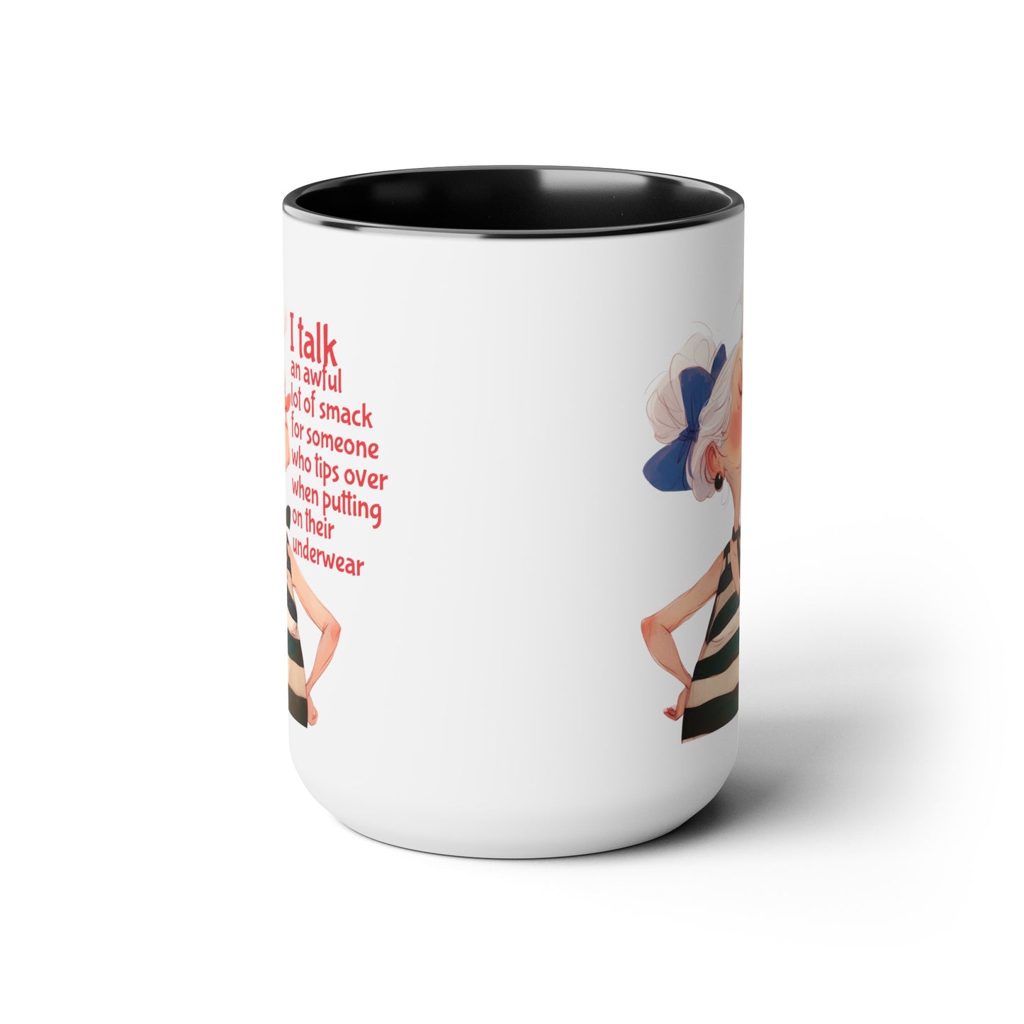 I talk smack Two-Tone Coffee Mugs, 15oz