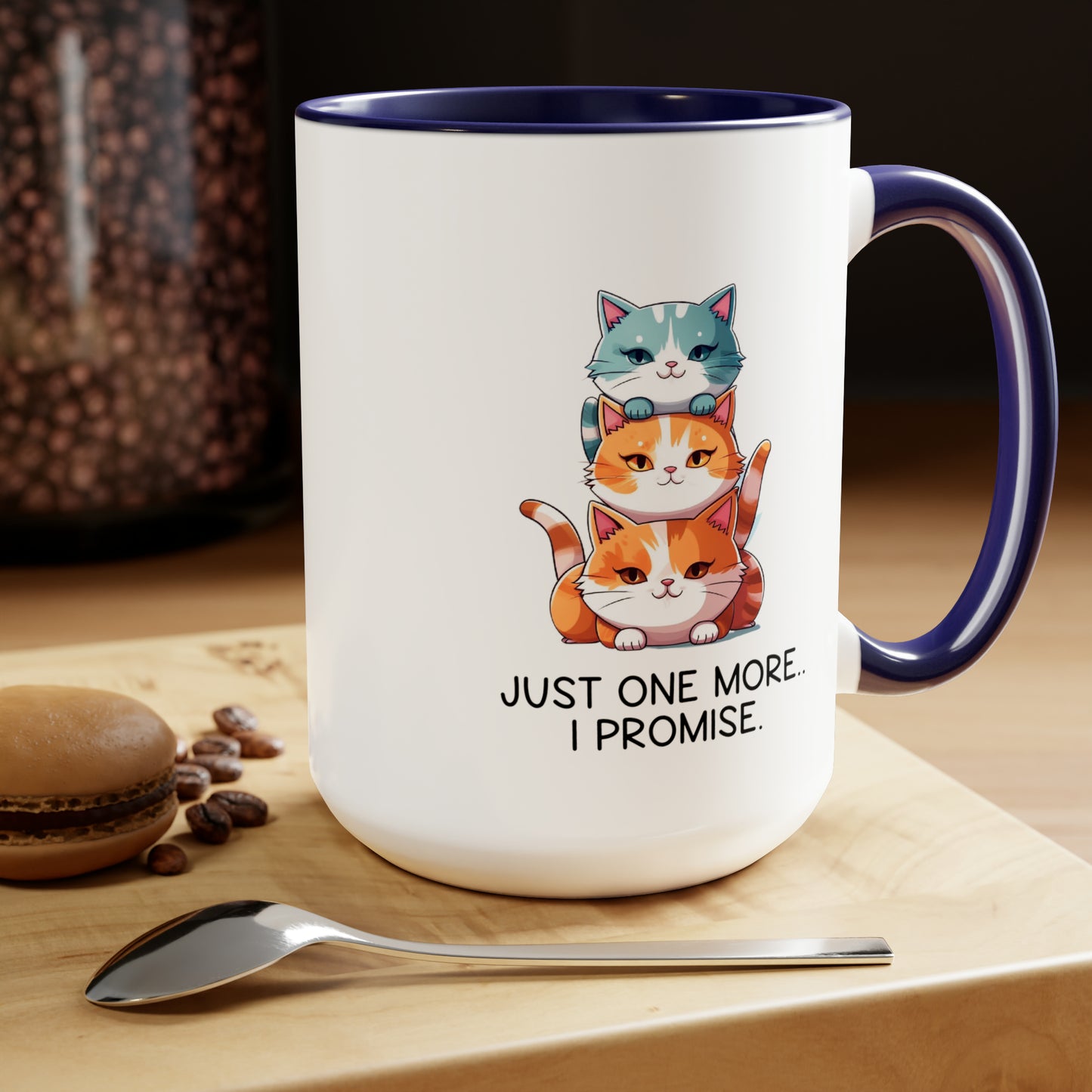 One more Cat Two-Tone Coffee Mugs, 15oz