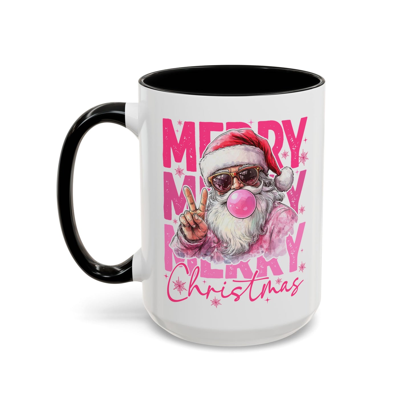 Merry Christmas Santa Accent Coffee Mug (11, 15oz)