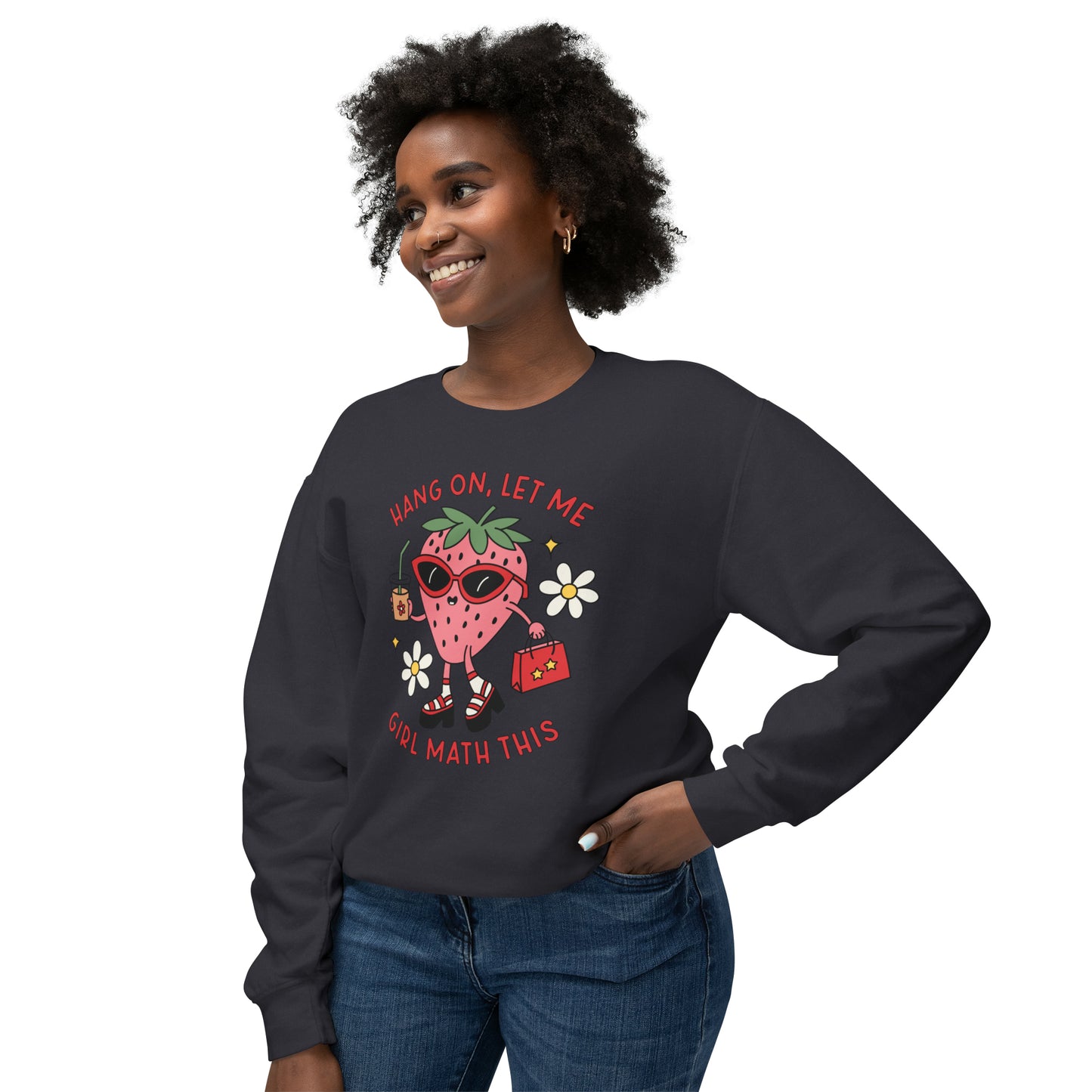 Girl Math Unisex Lightweight Crewneck Sweatshirt