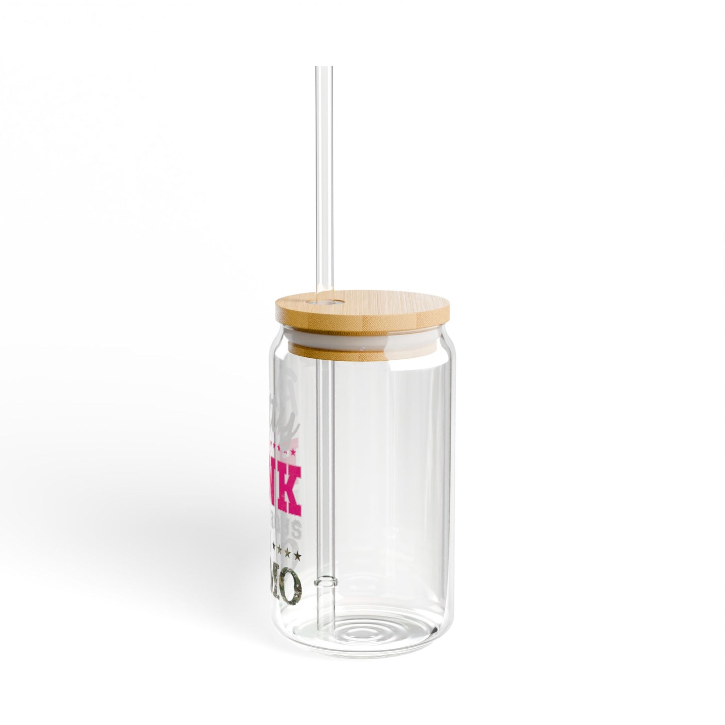 Pretty in Pink Sipper Glass, 16oz