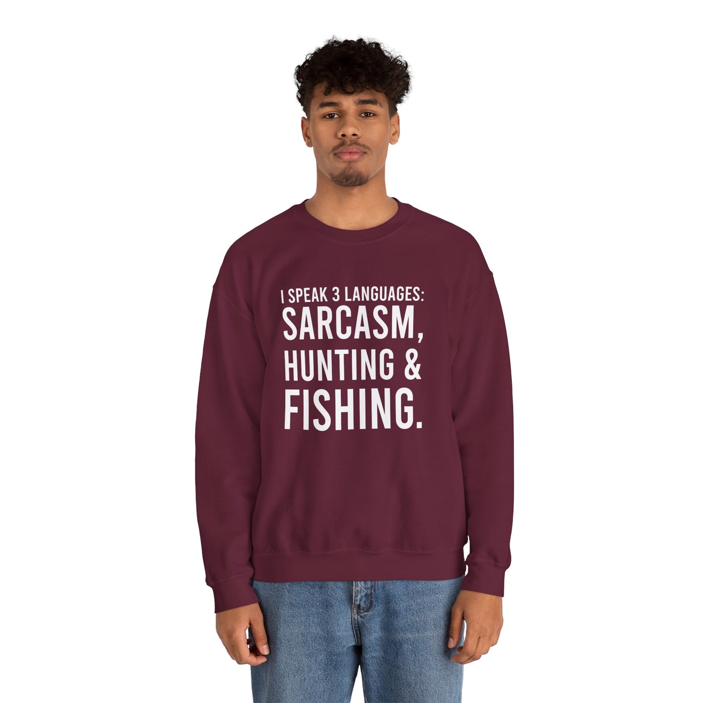3 languages Unisex Heavy Blend™ Crewneck Sweatshirt