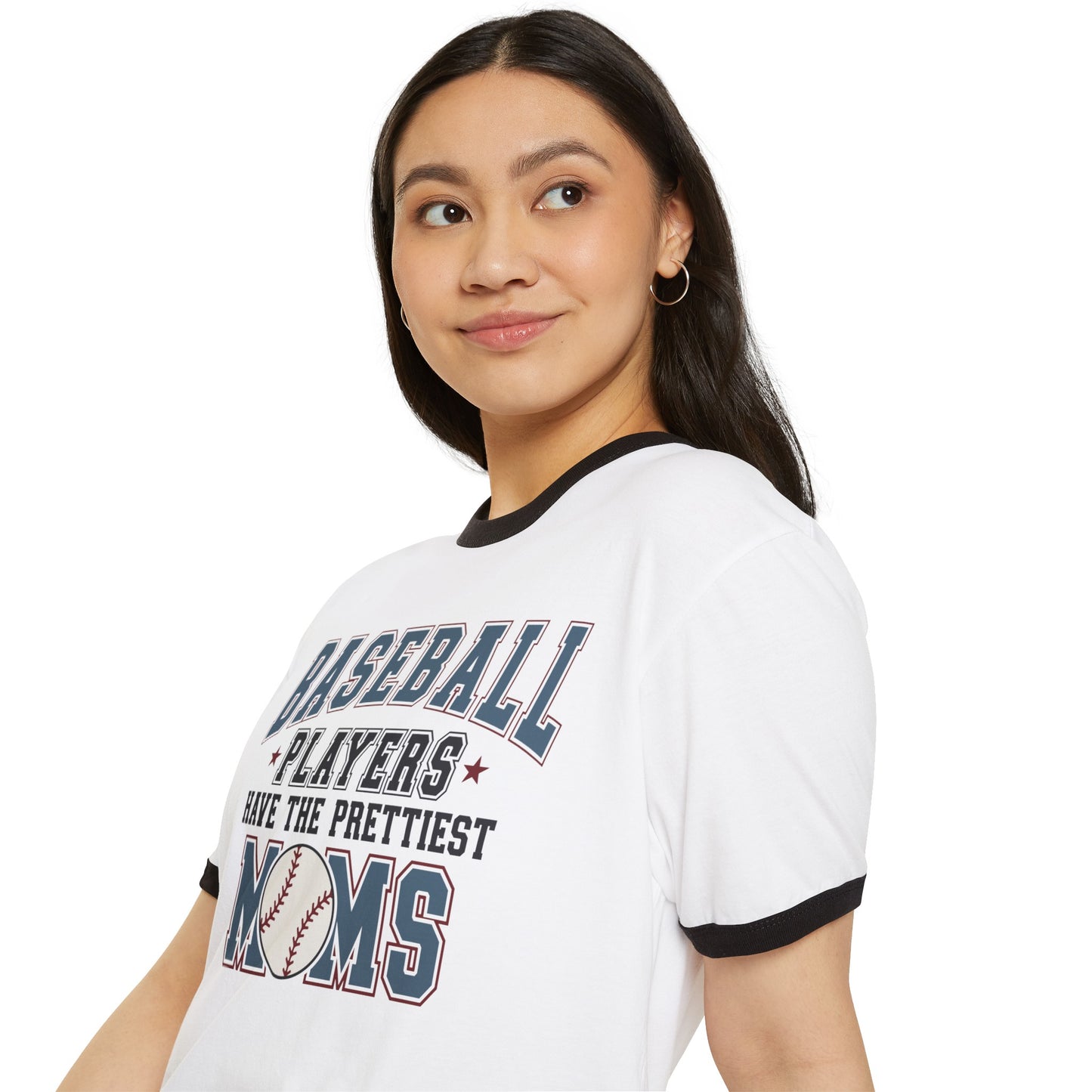 Baseball Players Have The Prettiest Moms Unisex Cotton Ringer T-Shirt