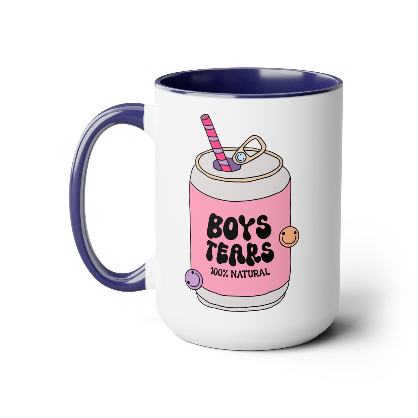 Boys Tears Two-Tone Coffee Mugs, 15oz