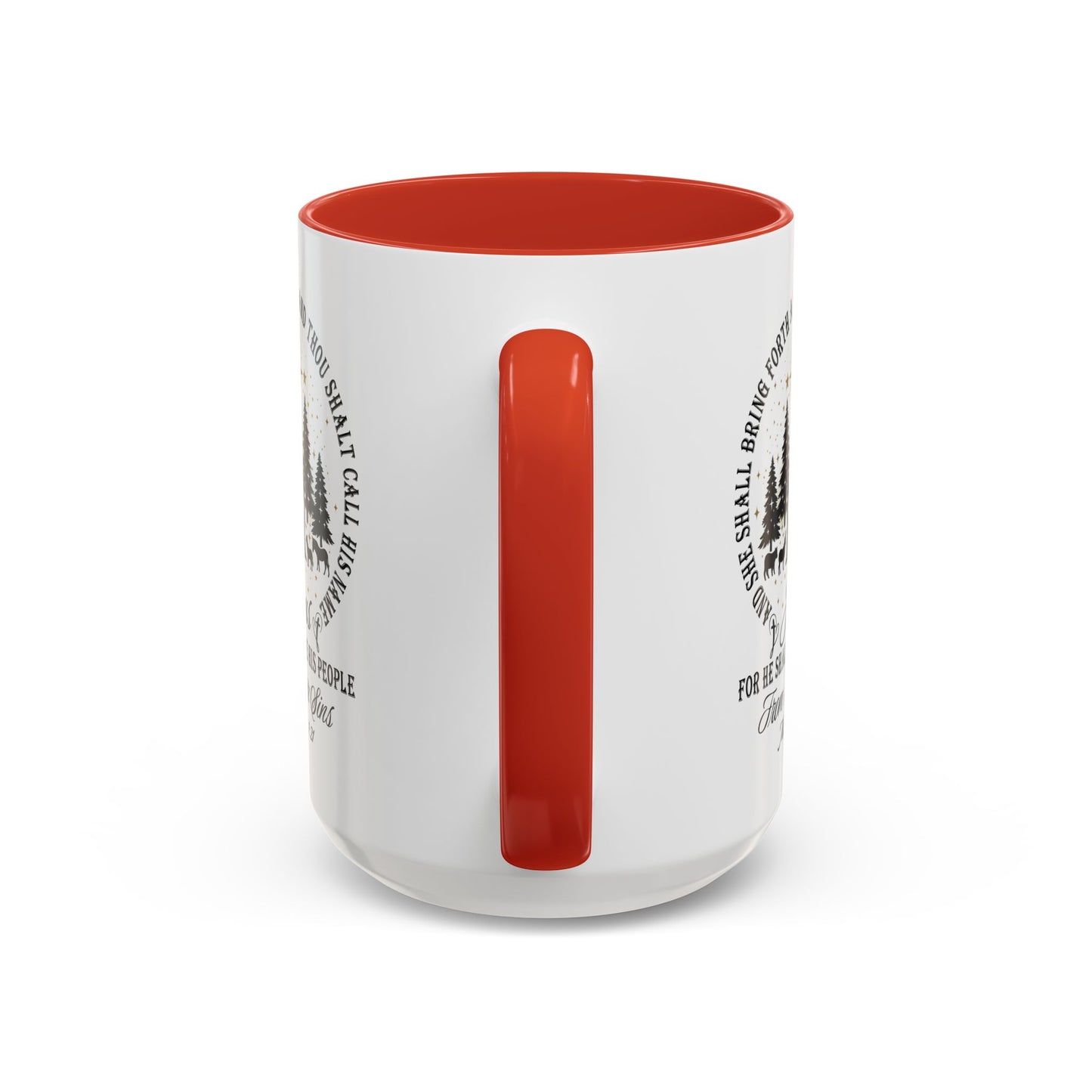 Matthew 1:21 Accent Coffee Mug (11, 15oz)