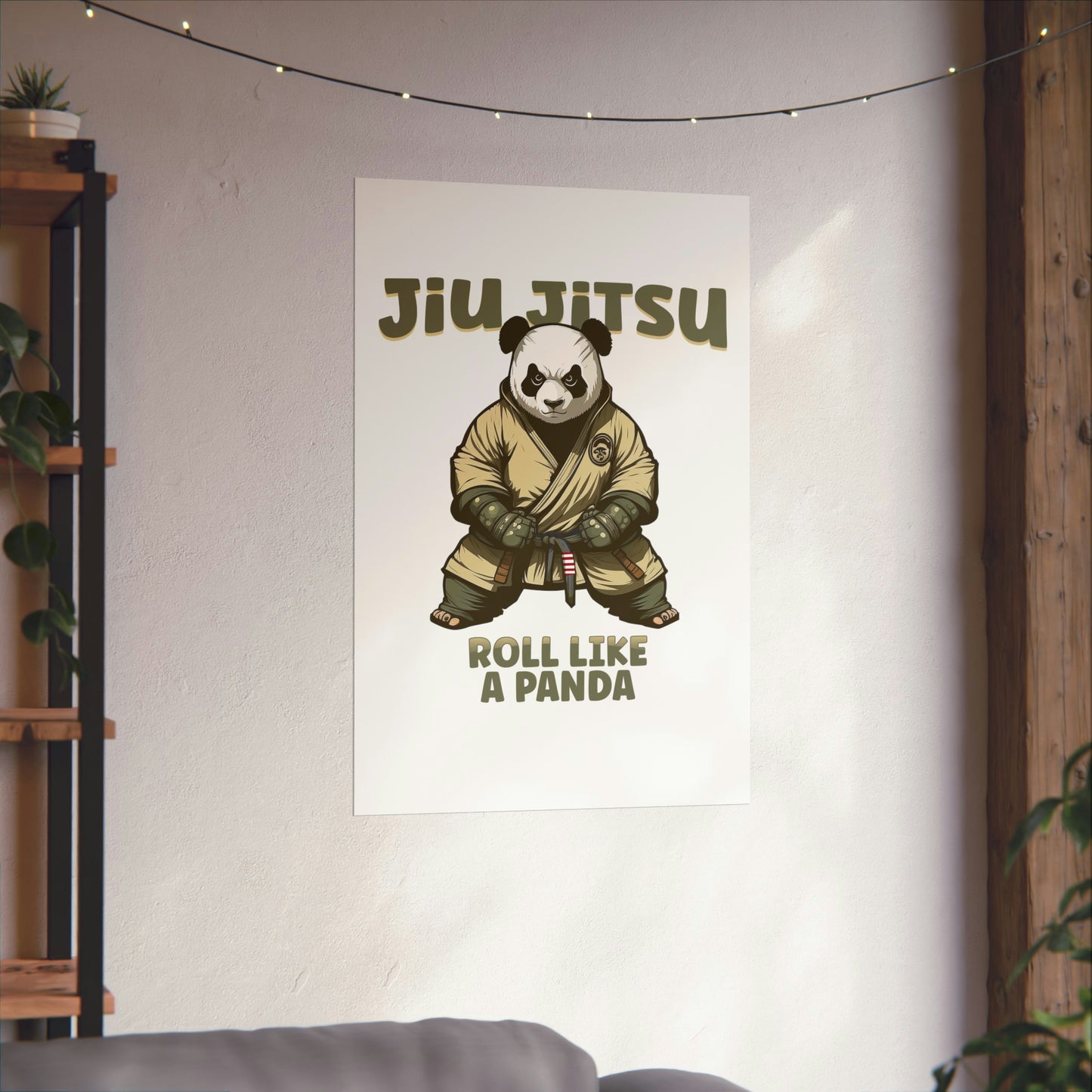 Jiu Jitsu Roll like a Panda Matte Vertical Posters