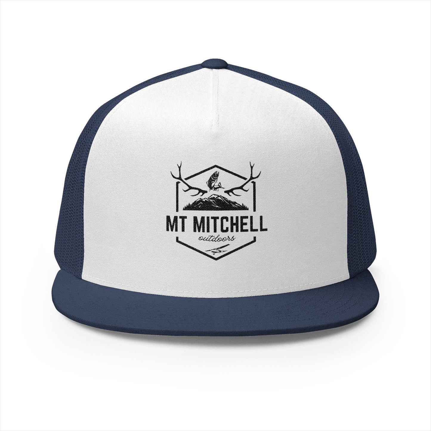 Embroidered 5 Panel Trucker Cap - MT MITCHELL Outdoor Style