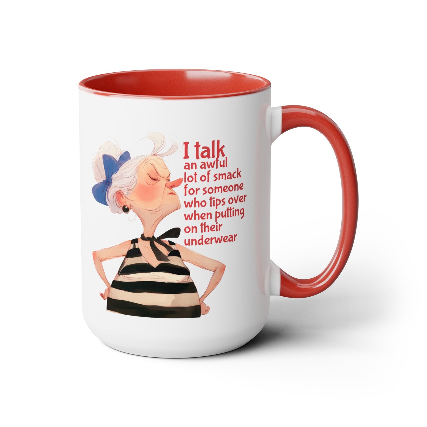 I talk smack Two-Tone Coffee Mugs, 15oz
