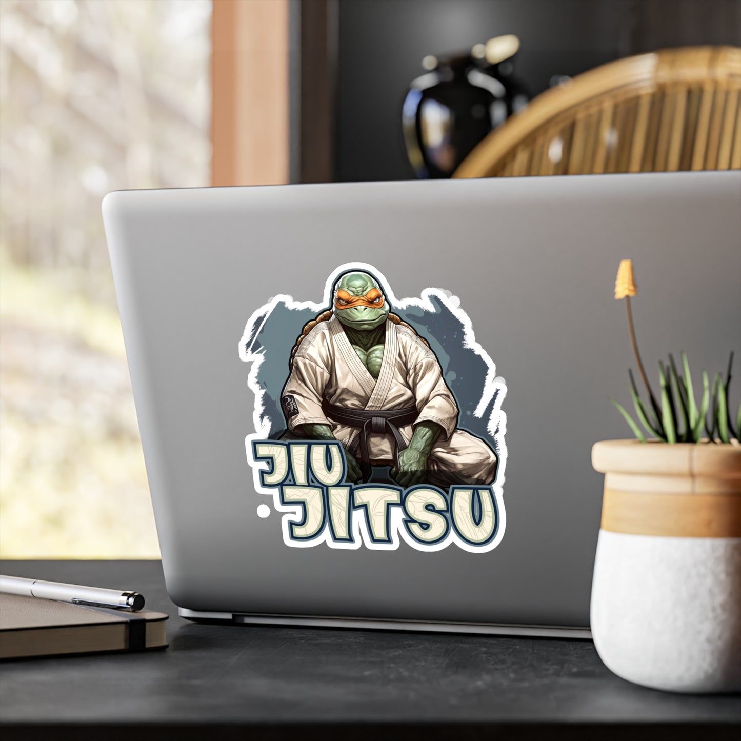 Sitting Turtle Kiss-Cut Vinyl Decals