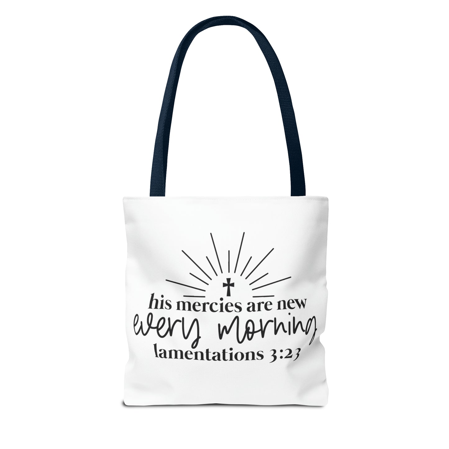 His Mercies Tote Bag (AOP)