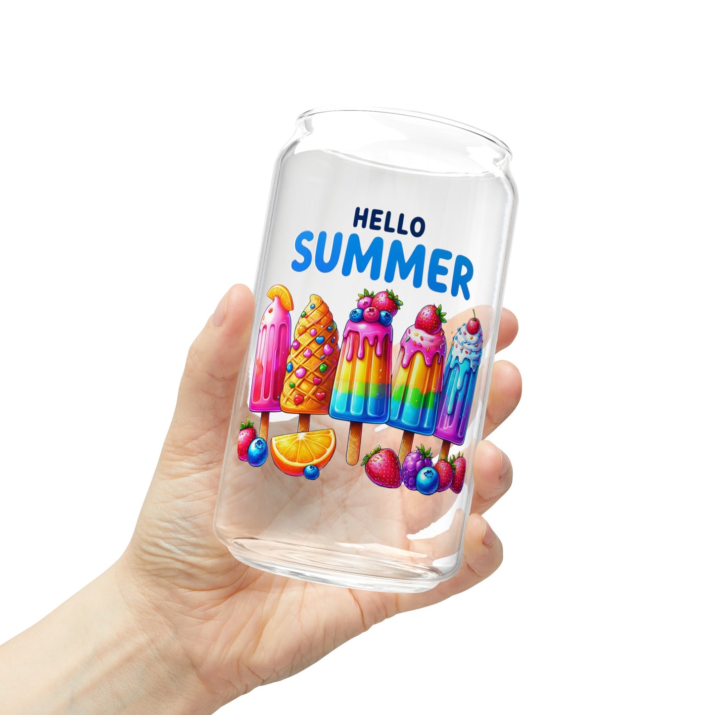 Hello Summer Sipper Glass, 16oz
