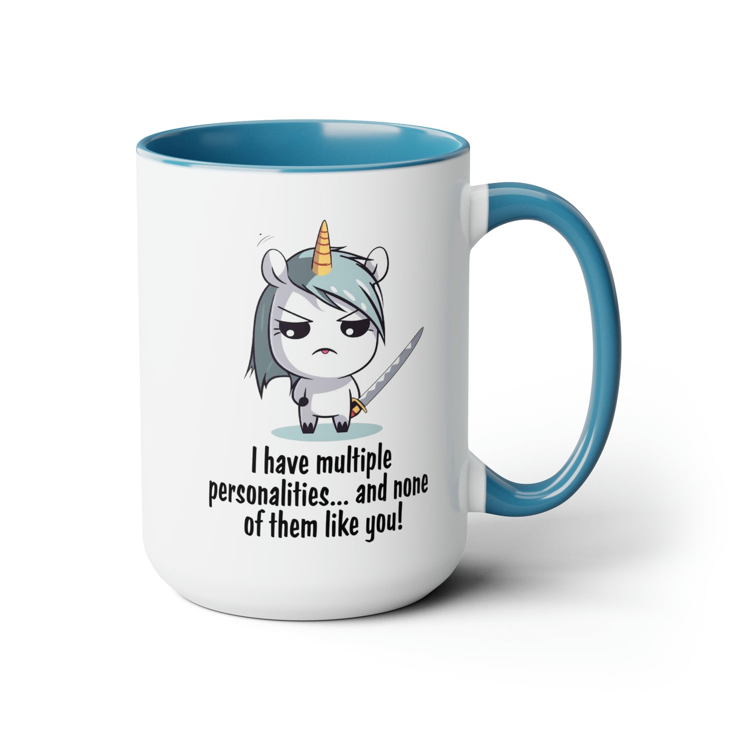 Multiple Personalities Two-Tone Coffee Mugs, 15oz