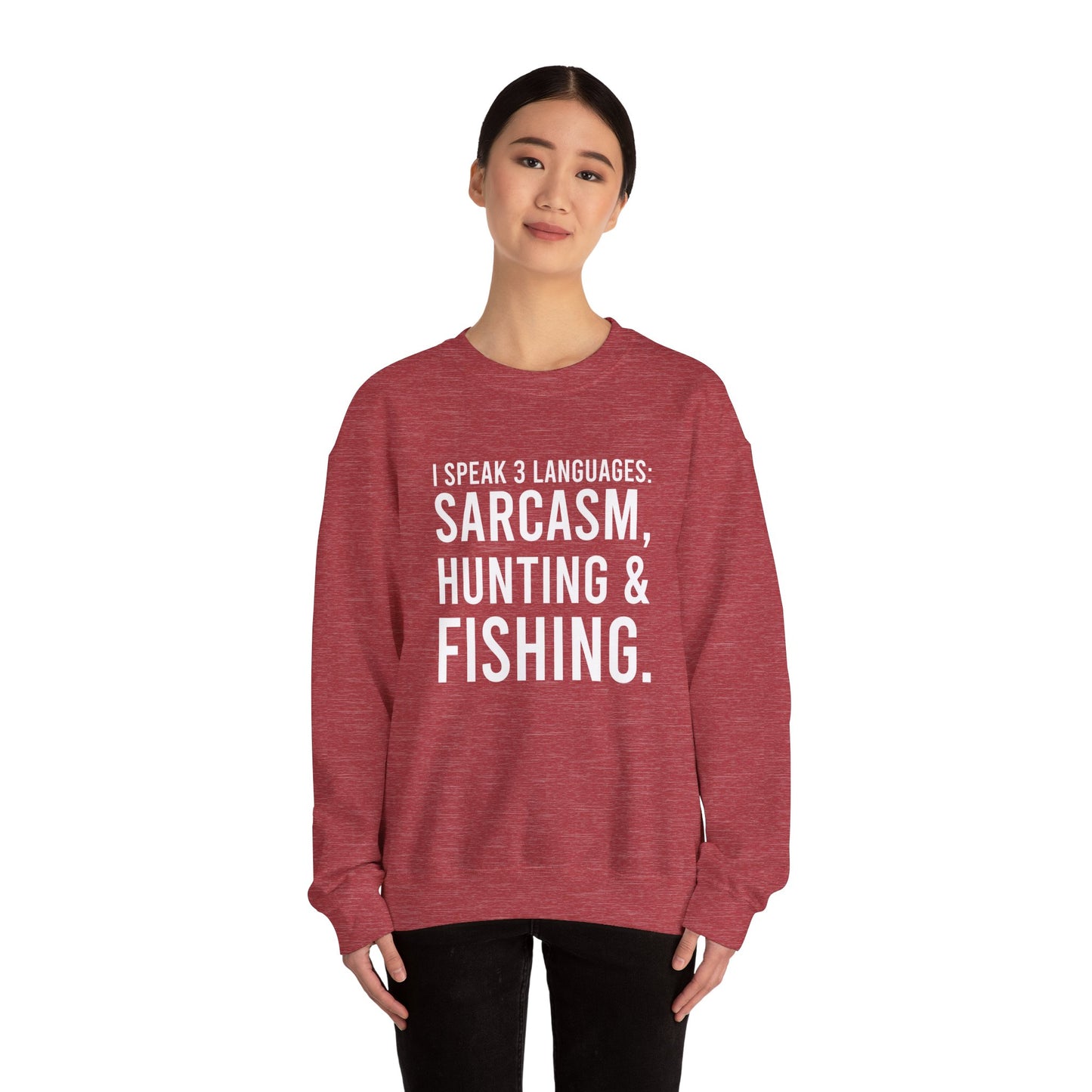 3 languages Unisex Heavy Blend™ Crewneck Sweatshirt