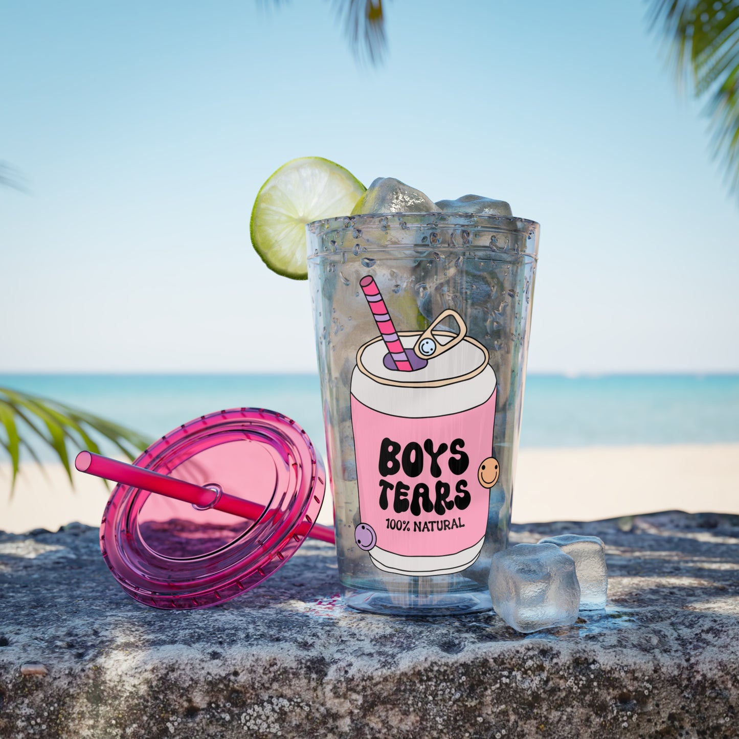 Boys Tears Sunsplash Tumbler with Straw, 16oz