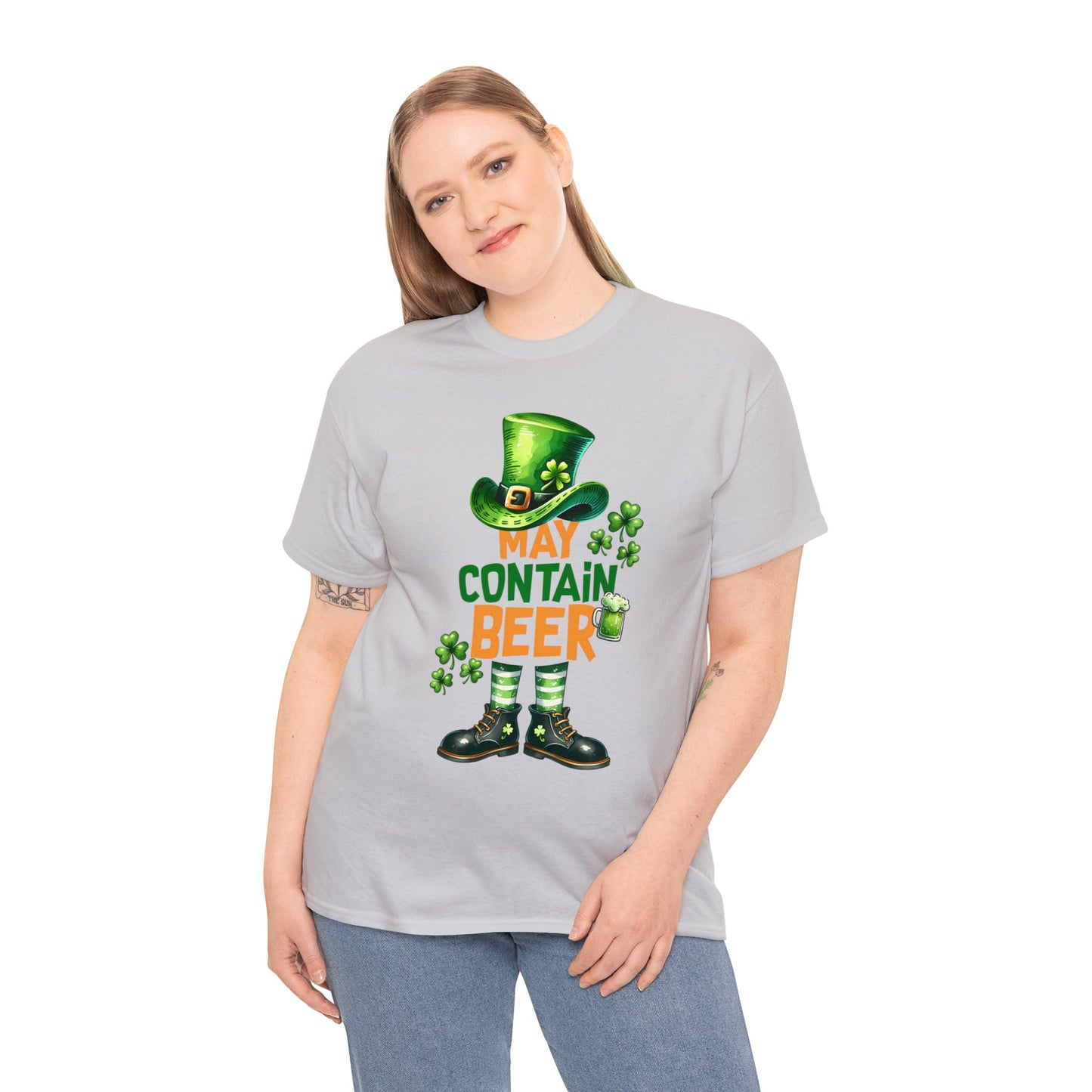 May Contain Beer Unisex Heavy Cotton Tee