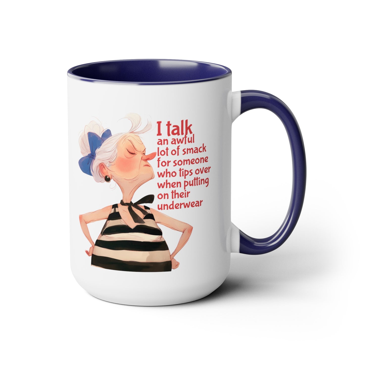 I talk smack Two-Tone Coffee Mugs, 15oz