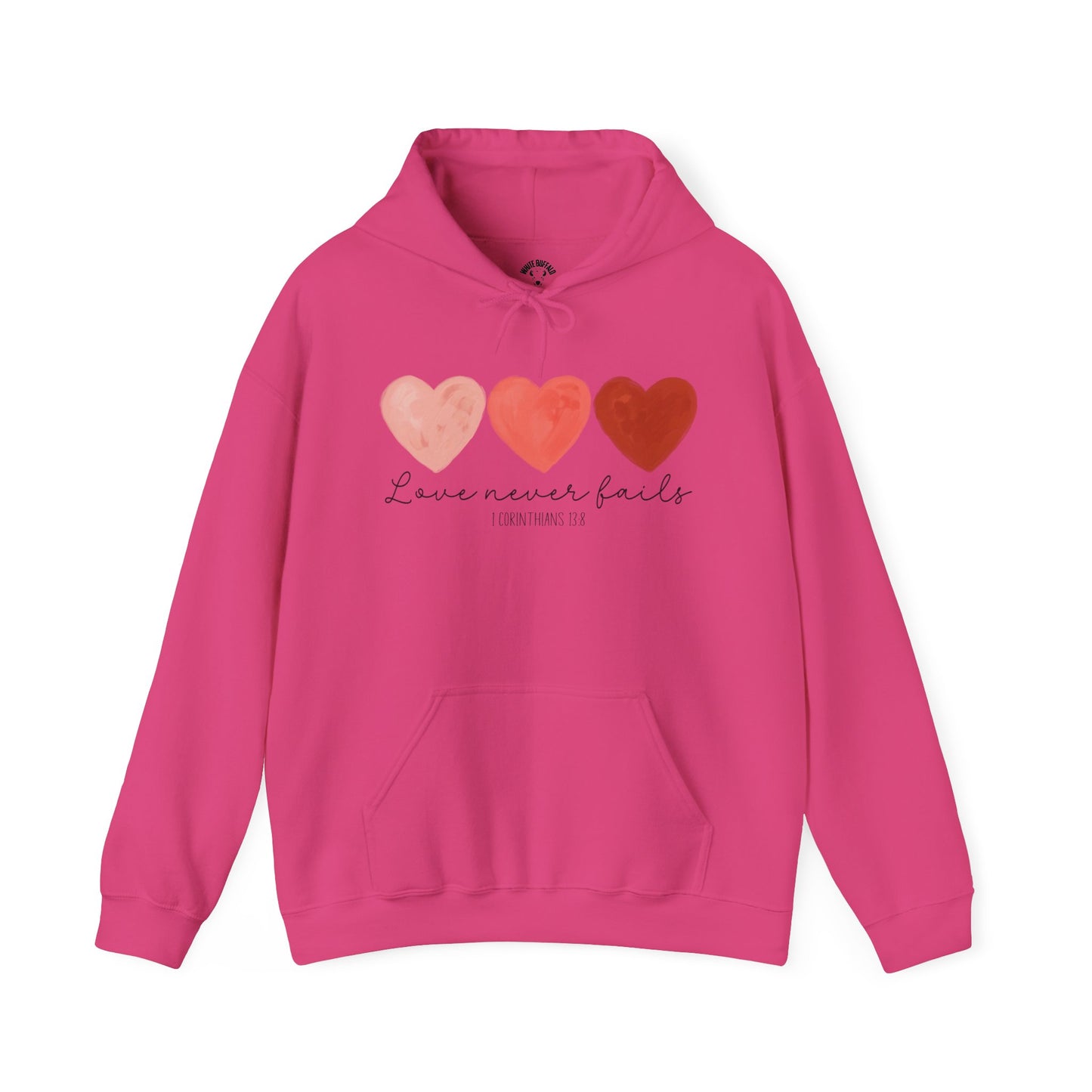 Love Never Fails Unisex Heavy Blend™ Hooded Sweatshirt