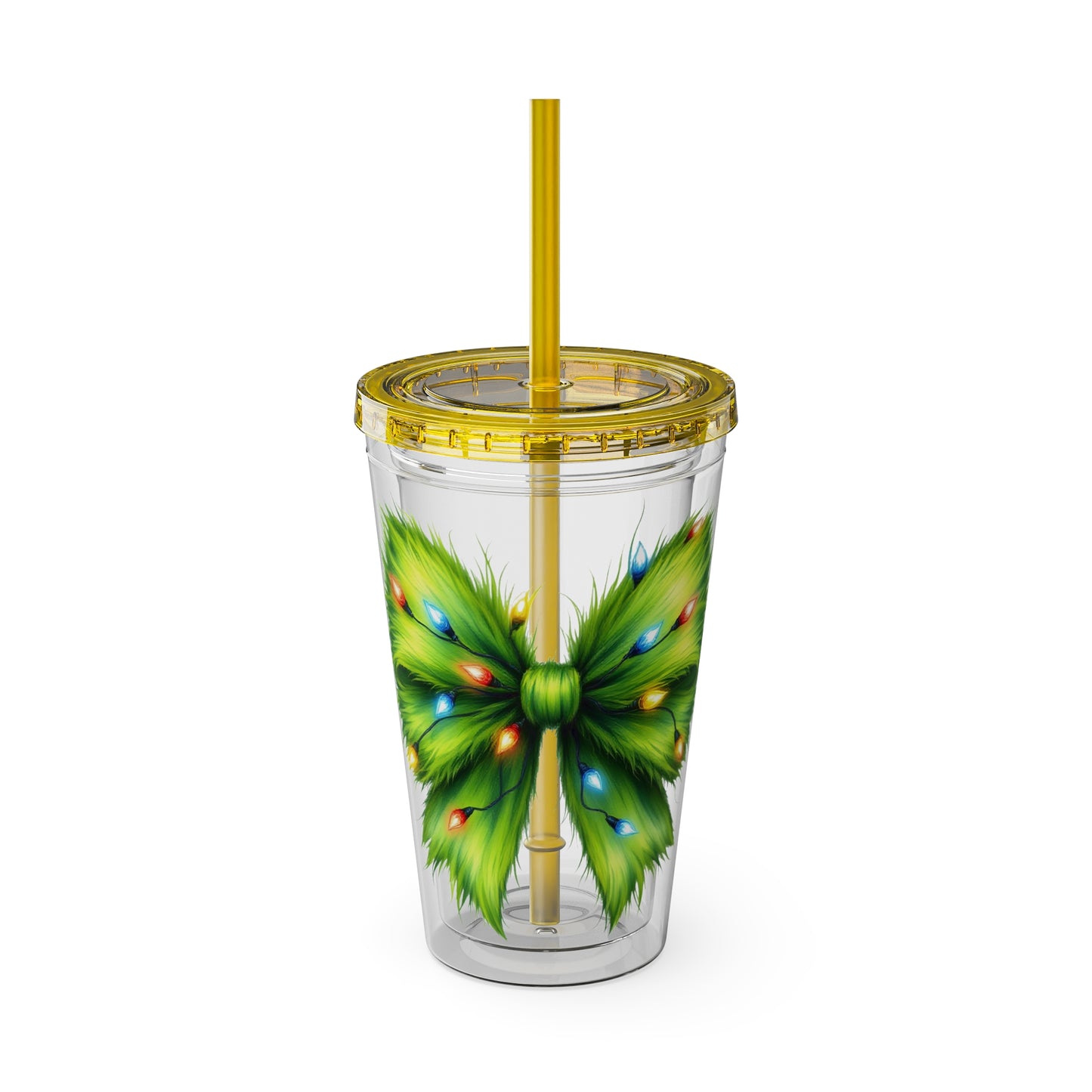 Grinch Bow Sunsplash Tumbler with Straw, 16oz